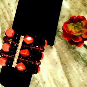 💥 BRACELET BLUE AND ORANGE STRETCH